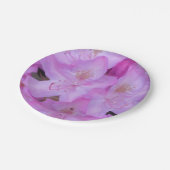 ピンクのフローラ紙プレート ペーパープレート (アングル)