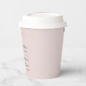 ピンクのフローラ素朴モダン赤ちゃんシャワー 紙コップ (左)