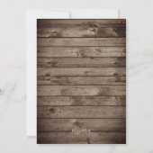 ピンクのフローラ素朴赤ちゃんシャワー 招待状 (裏面)