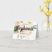 ピンクのフローラ結婚が友達の花嫁のカード カード (黄色い花)