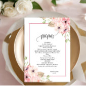 ピンクのフローラ結婚のメニュー メニュー