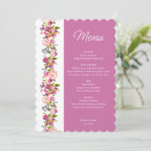 ピンクのフローラ結婚のメニュー メニュー (スタンド正面)