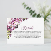 ピンクのフローラ結婚の詳細エンクロージャカード エンクロージャーカード (スタンド正面)
