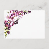 ピンクのフローラ結婚の詳細エンクロージャカード エンクロージャーカード (裏面)