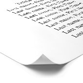 ピンクのフローラ結婚の16テーブル座席表 ポスター (角)