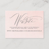 ピンクのフローラ結婚のWebサイトエンクロージャカード エンクロージャーカード (正面)