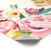 ピンクのフローラ結婚インディアンとインディアンカップル ポスター (角)