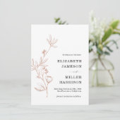 ピンクのフローラ結婚式の日付の発表を保存 セーブザデート (スタンド正面)