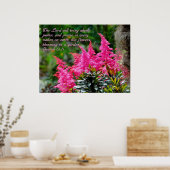 ピンクのフローラ聖なる書物、 経典の感動的詩 ポスター (キッチン)