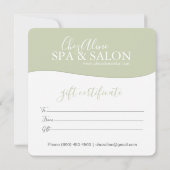 ピンクのフローラ花ギフト券 (裏面)