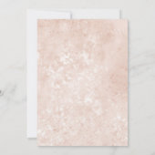 ピンクのフローラ花嫁へブライダルシャワーティーパーティー 招待状 (裏面)