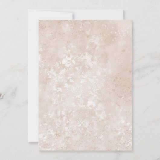 ピンクのフローラ花嫁へブライダルシャワーティーパーティー 招待状 (裏面)