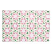 ピンクのフローラ芸術的抽象芸術パターン 枕カバー (裏面)