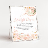 ピンクのフローラ茶で深夜用おむつ2つ ポスター