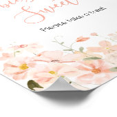 ピンクのフローラ茶のベビーは甘い ポスター (角)