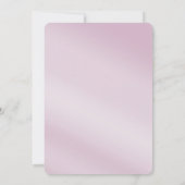 ピンクのフローラ葉リハーサルディナー 招待状 (裏面)