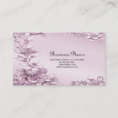ピンクのフローラ葉名刺 名刺 (裏面)