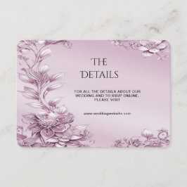 ピンクのフローラ葉詳細エンクロージャカード エンクロージャーカード