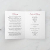 ピンクのフローラ葬儀の順序の服務写真プログラム プログラム (内部)