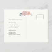 ピンクのフローラ蝶の動く発表 案内ポストカード (裏面)