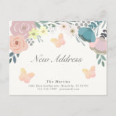 ピンクのフローラ蝶の動く発表 案内ポストカード (正面)