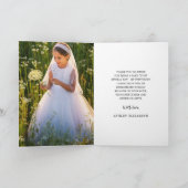 ピンクのフローラ蝶の最初のコミュニティ2写真 サンキューカード (内部)