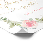 ピンクのフローラ象のベビーは甘いポスター ポスター (角)