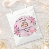 ピンクのフローラ赤ちゃんシャワーお気に入りバッグ フェイバーバッグ (クリップ留めされた状態)