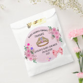 ピンクのフローラ赤ちゃんシャワーお気に入りバッグ フェイバーバッグ (封をした状態)