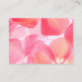 ピンクのフローラ赤ちゃんシャワー予約リクエスト エンクロージャーカード (裏面)