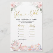 ピンクのフローラ赤ちゃんシャワー茶パーティー歳の両親 (正面)