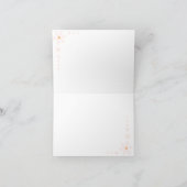 ピンクのフローラ赤ちゃんシャワー サンキューカード (内部)