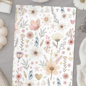 ピンクのフローラ赤ちゃんシャワー 招待状