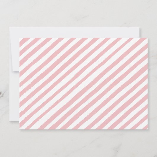 ピンクのフローラ赤ちゃん女の子のシャワーフォトカードの招待状 招待状 (裏面)