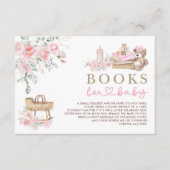 ピンクのフローラ赤ちゃん服の本のための女の子 エンクロージャーカード (正面)