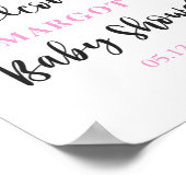 ピンクのフローラ車の運転バイベビーシャワーバラへようこそ ポスター (角)