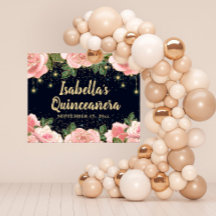 ピンクのフローラ金ゴールドグリッタースターズブラックキンセアニラ