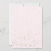 ピンクのフローラ金ゴールドブライダルシャワー招待 招待状 (裏面)