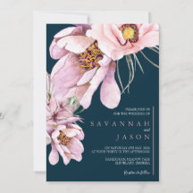 ピンクのフローラ開花ひまわり結婚式の招待