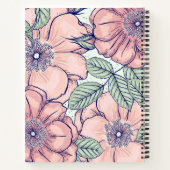ピンクのフローラ開花感謝ジャーナル2025 ノートブック (裏面)