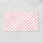 ピンクのフローラ鹿の赤ちゃん女の子シャワーおむつラッフル エンクロージャーカード (裏面)