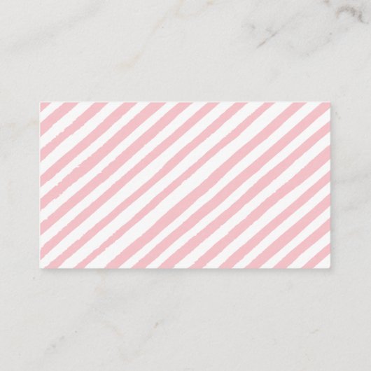 ピンクのフローラ鹿の赤ちゃん女の子シャワーおむつラッフル エンクロージャーカード (裏面)