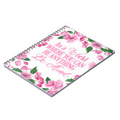 ピンクのフローラ/あなたが何でもできる世界 ノートブック (左側)