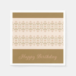 ピンクのフローラ スタンダードカクテルナプキン