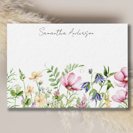 ピンクのフローラ ノートカード