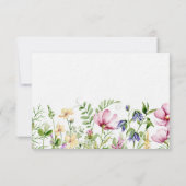 ピンクのフローラ ノートカード (裏面)