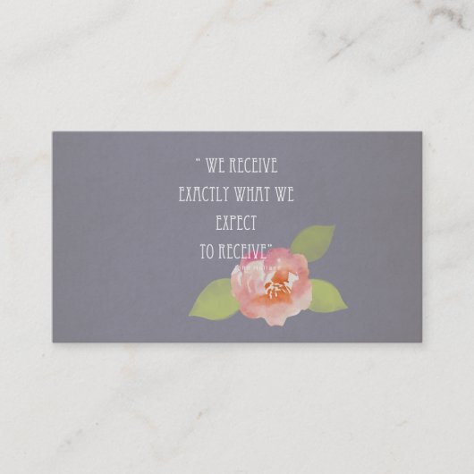 ピンクのフローラ 名刺 (正面)