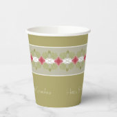 ピンクのフローラ（灰色） 紙コップ (左)