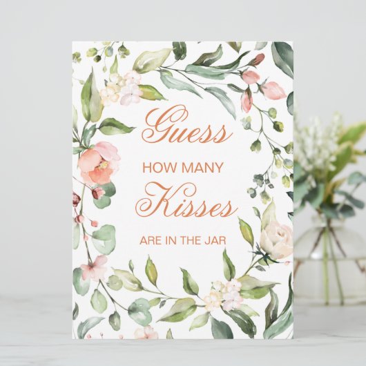 ピンクのフローラ、緑の推測いくつのキスゲーム 招待状 (スタンド正面)