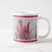 ピンクのフローラ、詩篇31:24から ジャンボコーヒーマグカップ (右)